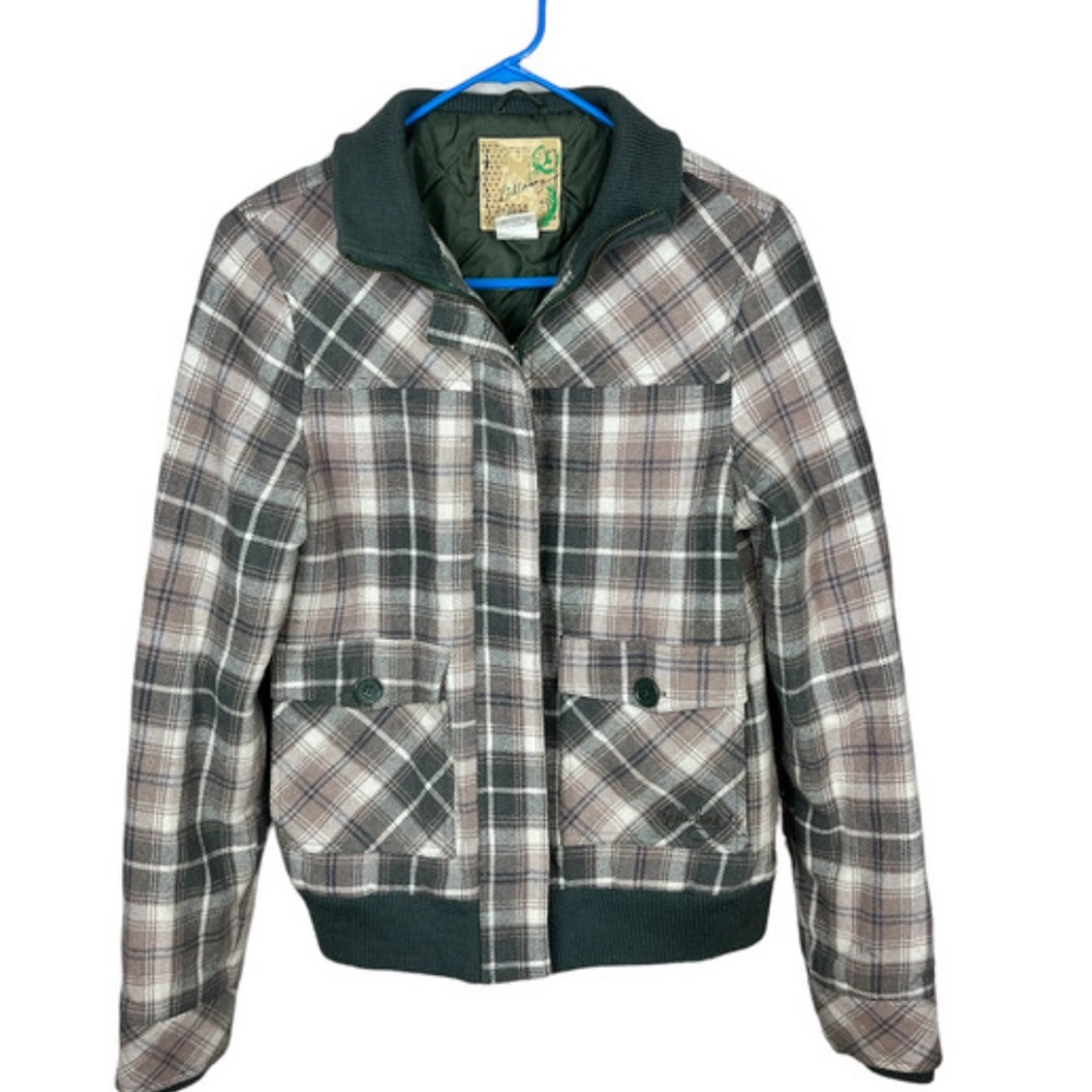 Billabong Plaid Bomber Jacket